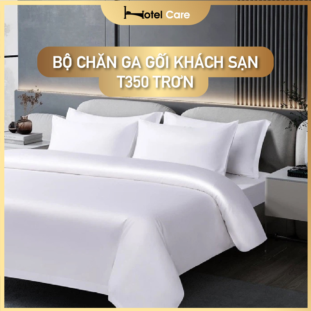 Hướng Dẫn Mua Chăn Ga Gối Nệm Cho Gia Đình: Lựa Chọn Hoàn Hảo Cho Giấc Ngủ 2 Bộ chăn ga gối khách sạn chất liệu vải T350 trơn - bo chan ga goi