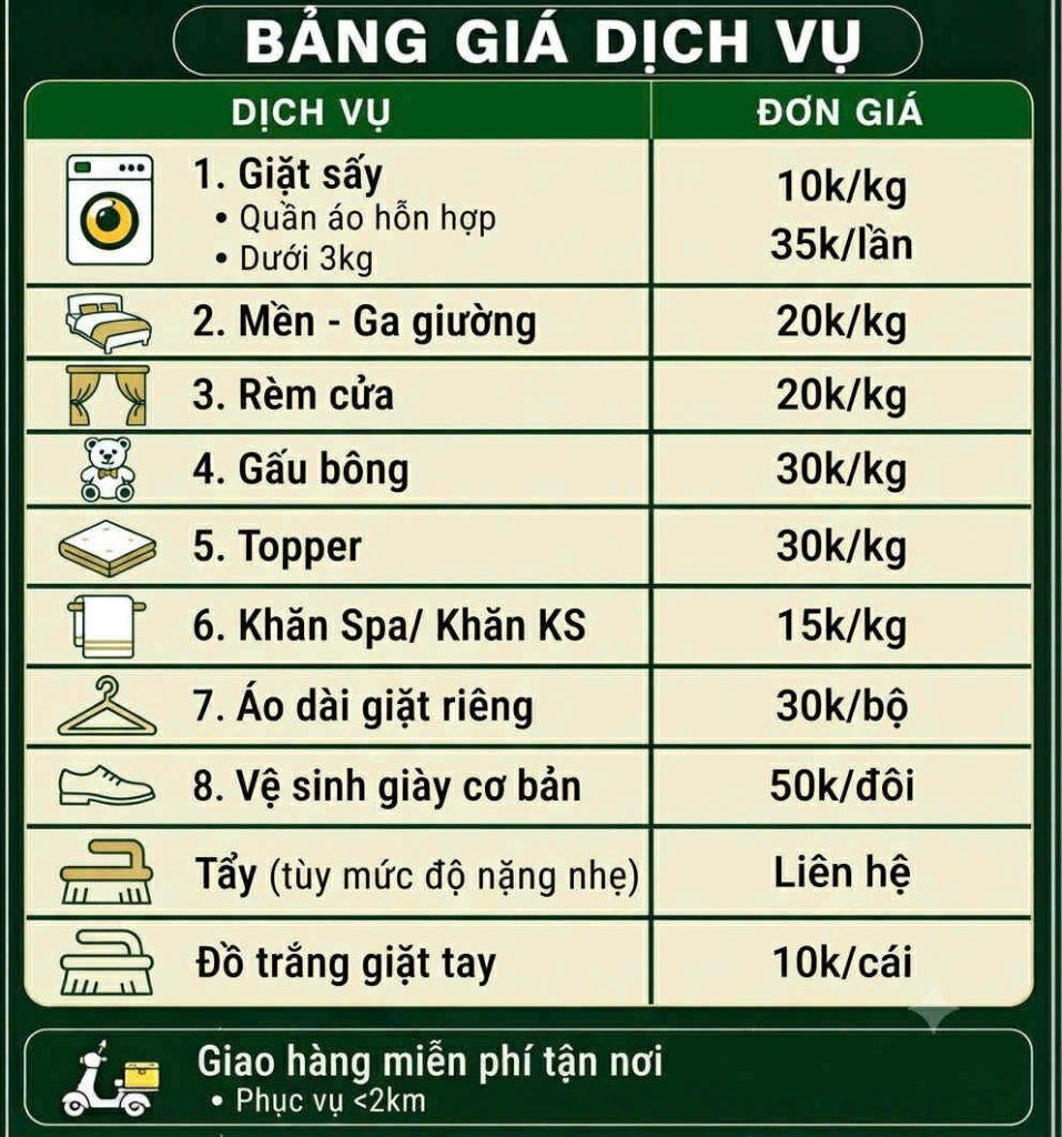 bang gia nali